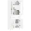 Image de vidaXL Buffet haut Blanc 69,5x34x180 cm Bois d'ingÃ©nierie