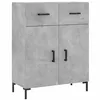Image de vidaXL Buffet haut Gris bÃ©ton 69,5x34x180 cm Bois d'ingÃ©nierie