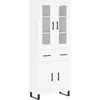 Image de vidaXL Buffet haut Blanc 69,5x34x180 cm Bois d'ingÃ©nierie