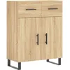 Image de Vidaxl Buffet Haut ChÃªne Sonoma 69,5x34x180 Cm Bois D'ingÃ©nierie