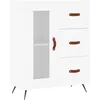 Image de vidaXL Buffet haut Blanc 69,5x34x180 cm Bois d'ingÃ©nierie