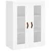 Image de vidaXL Buffet haut Blanc 69,5x34x180 cm Bois d'ingÃ©nierie