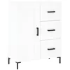 Image de vidaXL Buffet haut Blanc 69,5x34x180 cm Bois d'ingÃ©nierie