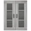 Image de vidaXL Buffet haut Sonoma gris 69,5x34x180 cm Bois d'ingÃ©nierie