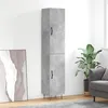Image de vidaXL Buffet haut Gris bÃ©ton 34,5x34x180 cm Bois d'ingÃ©nierie