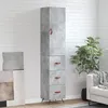 Image de vidaXL Buffet haut Gris bÃ©ton 34,5x34x180 cm Bois d'ingÃ©nierie