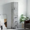 Image de vidaXL Buffet haut Gris bÃ©ton 34,5x34x180 cm Bois d'ingÃ©nierie