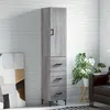Image de vidaXL Buffet haut Sonoma gris 34,5x34x180 cm Bois d'ingÃ©nierie