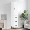 Image de vidaXL Buffet haut Blanc 34,5x34x180 cm Bois d'ingÃ©nierie