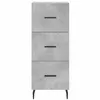 Image de vidaXL Buffet haut Gris bÃ©ton 34,5x34x180 cm Bois d'ingÃ©nierie