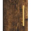 Image de Vidaxl Buffet Haut ChÃªne FumÃ© 34,5x34x180 Cm Bois D'ingÃ©nierie