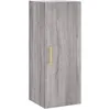 Image de vidaXL Buffet haut Sonoma gris 34,5x34x180 cm Bois d'ingÃ©nierie