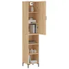 Image de Vidaxl Buffet Haut ChÃªne Sonoma 34,5x34x180 Cm Bois D'ingÃ©nierie