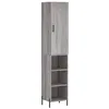 Image de vidaXL Buffet haut Sonoma gris 34,5x34x180 cm Bois d'ingÃ©nierie