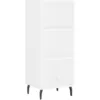 Image de vidaXL Buffet haut Blanc 34,5x34x180 cm Bois d'ingÃ©nierie
