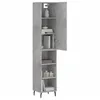 Image de vidaXL Buffet haut Gris bÃ©ton 34,5x34x180 cm Bois d'ingÃ©nierie
