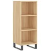 Image de Vidaxl Buffet Haut ChÃªne Sonoma 34,5x34x180 Cm Bois D'ingÃ©nierie