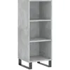 Image de vidaXL Buffet haut Gris bÃ©ton 34,5x34x180 cm Bois d'ingÃ©nierie