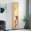 Image de Vidaxl Buffet Haut ChÃªne Sonoma 34,5x34x180 Cm Bois D'ingÃ©nierie