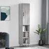 Image de vidaXL Buffet haut Sonoma gris 34,5x34x180 cm Bois d'ingÃ©nierie