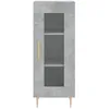 Image de vidaXL Buffet haut Gris bÃ©ton 34,5x34x180 cm Bois d'ingÃ©nierie