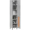 Image de vidaXL Buffet haut Gris bÃ©ton 34,5x34x180 cm Bois d'ingÃ©nierie