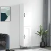 Image de vidaXL Buffet haut Blanc 34,5x34x180 cm Bois d'ingÃ©nierie
