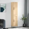 Image de Vidaxl Buffet Haut ChÃªne Sonoma 34,5x34x180 Cm Bois D'ingÃ©nierie