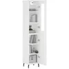 Image de vidaXL Buffet haut Blanc 34,5x34x180 cm Bois d'ingÃ©nierie