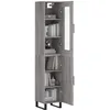 Image de vidaXL Buffet haut Sonoma gris 34,5x34x180 cm Bois d'ingÃ©nierie