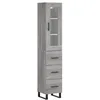 Image de vidaXL Buffet haut Sonoma gris 34,5x34x180 cm Bois d'ingÃ©nierie