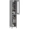 Image de vidaXL Buffet haut Sonoma gris 34,5x34x180 cm Bois d'ingÃ©nierie