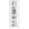 Image de vidaXL Buffet haut Blanc 34,5x34x180 cm Bois d'ingÃ©nierie