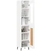 Image de vidaXL Buffet haut Blanc 34,5x34x180 cm Bois d'ingÃ©nierie