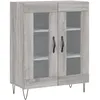 Image de vidaXL Buffet haut Sonoma gris 69,5x34x180 cm Bois d'ingÃ©nierie