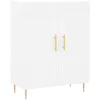 Image de vidaXL Buffet haut Blanc 69,5x34x180 cm Bois d'ingÃ©nierie
