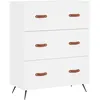 Image de vidaXL Buffet haut Blanc 69,5x34x180 cm Bois d'ingÃ©nierie
