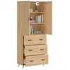 Image de Vidaxl Buffet Haut ChÃªne Sonoma 69,5x34x180 Cm Bois D'ingÃ©nierie