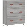 Image de vidaXL Buffet haut Sonoma gris 69,5x34x180 cm Bois d'ingÃ©nierie