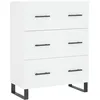 Image de vidaXL Buffet haut Blanc 69,5x34x180 cm Bois d'ingÃ©nierie