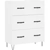 Image de vidaXL Buffet haut Blanc 69,5x34x180 cm Bois d'ingÃ©nierie