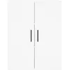 Image de vidaXL Buffet haut Blanc 69,5x34x180 cm Bois d'ingÃ©nierie