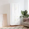 Image de vidaXL Buffet haut Blanc 69,5x34x180 cm Bois d'ingÃ©nierie