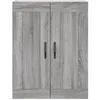 Image de vidaXL Buffet haut Sonoma gris 69,5x34x180 cm Bois d'ingÃ©nierie