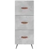 Image de vidaXL Buffet haut Gris bÃ©ton 34,5x34x180 cm Bois d'ingÃ©nierie