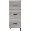 Image de vidaXL Buffet haut Sonoma gris 34,5x34x180 cm Bois d'ingÃ©nierie