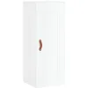 Image de vidaXL Buffet haut Blanc brillant 34,5x34x180 cm Bois d'ingÃ©nierie