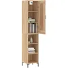 Image de Vidaxl Buffet Haut ChÃªne Sonoma 34,5x34x180 Cm Bois D'ingÃ©nierie