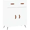 Image de vidaXL Buffet haut Blanc 69,5x34x180 cm Bois d'ingÃ©nierie