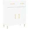 Image de vidaXL Buffet haut Blanc 69,5x34x180 cm Bois d'ingÃ©nierie